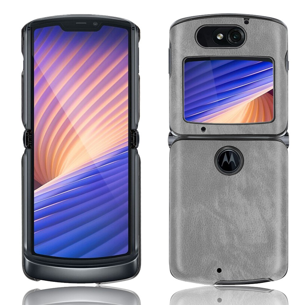 Motorola Razr 5g  Razr  2020  Slim Læder Hard Cover Grå