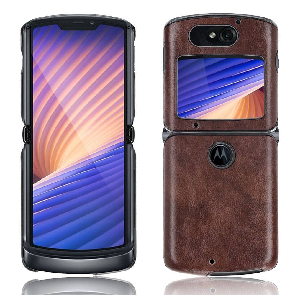 Motorola Razr 5g  Razr  2020  Slim Læder Hard Cover Brun
