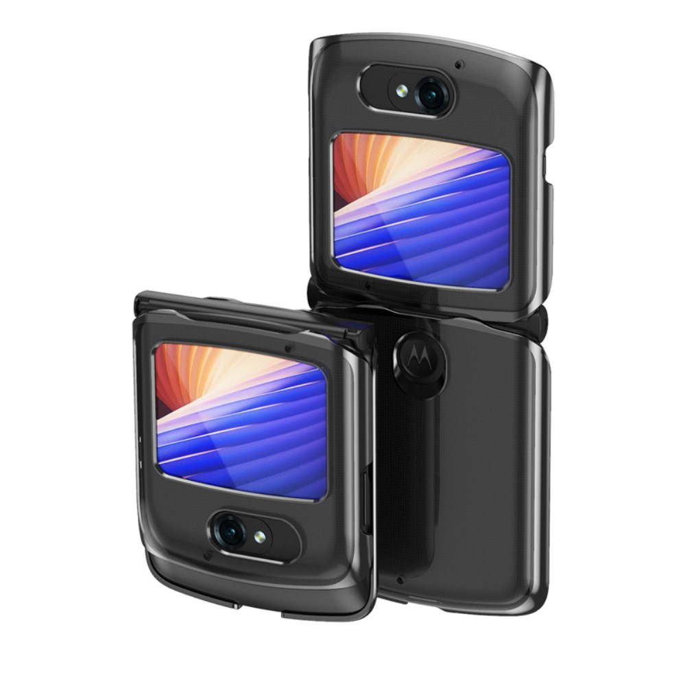Motorola Razr 5g Slim Line Hard Cover Med Transparent Flade Sort