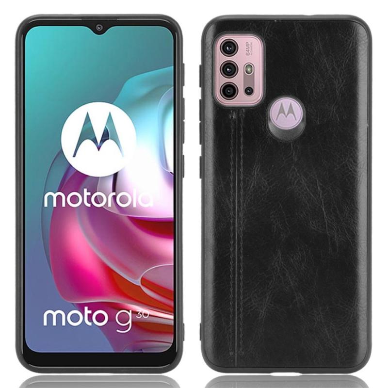 Motorola G30 G20 G10 Læder Hard Cover Sort