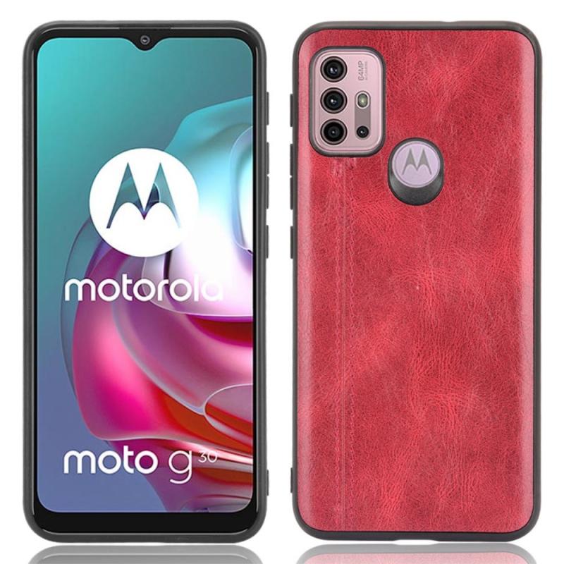 Motorola G30 G20 G10 Læder Hard Cover Rød