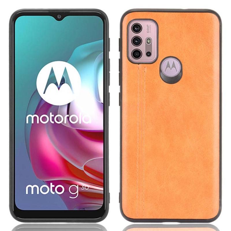 Motorola G30 G20 G10 Læder Hard Cover Gul
