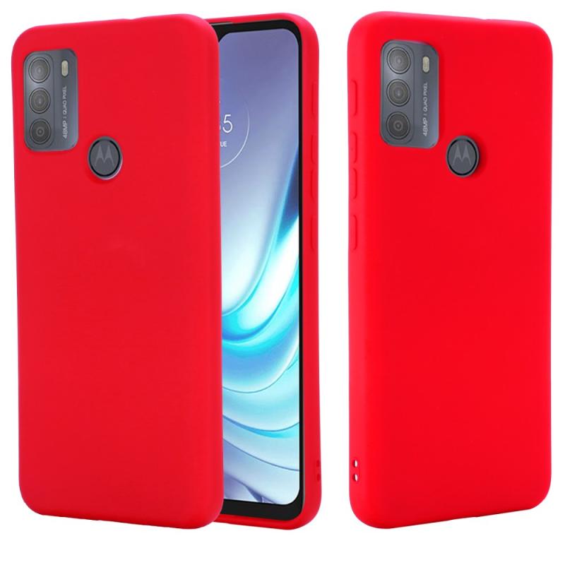 Motorola G50 Azmaro Tyndt Silikone Cover Rød