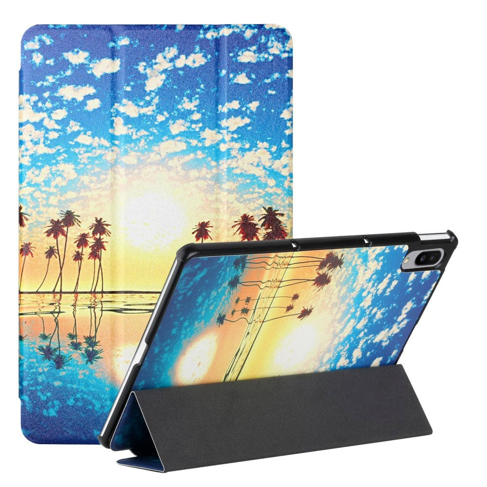 Lenovo Pad Pro   Tab P11 Pro Imiteret Læder Flip Cover Solnedgang