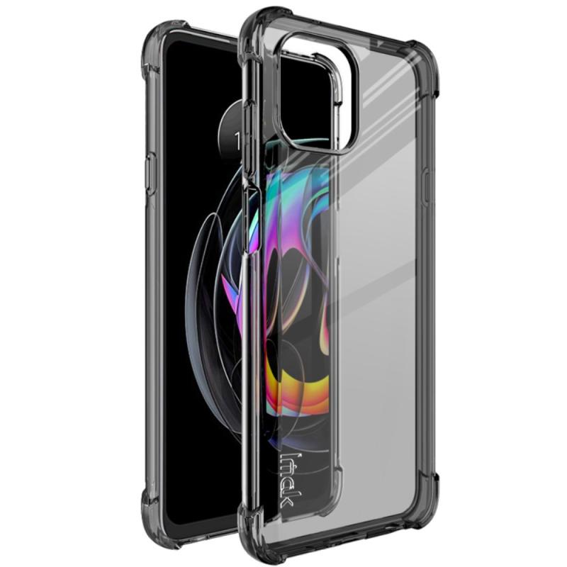 Motorola Edge 20 Lite Imak Gummi Cover Inkl  Skærmbeskytter Transparent Sort