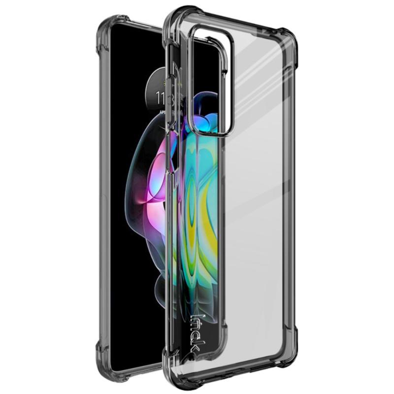 Motorola Edge 20 Imak Gummi Cover Inkl  Skærmbeskytter Transparent Sort