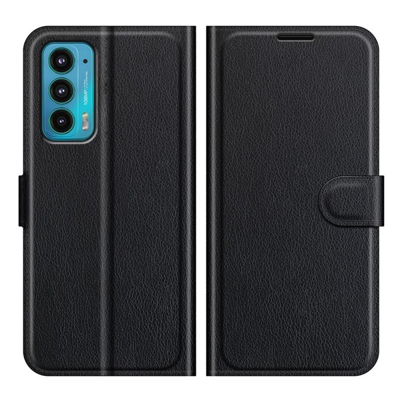 Motorola Edge 20 Læder Cover   Pung Sort