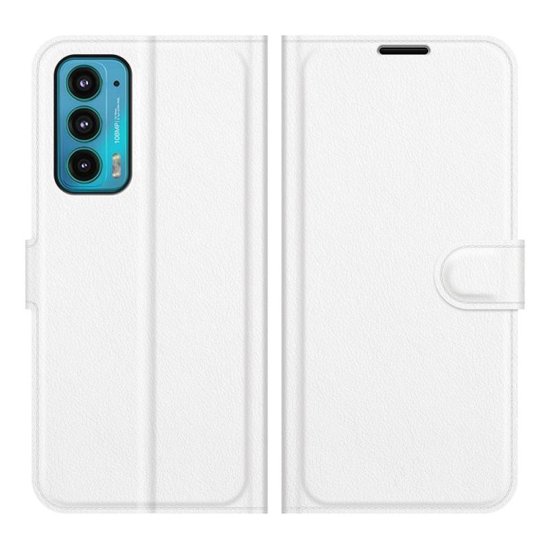 Motorola Edge 20 Læder Cover   Pung Hvid