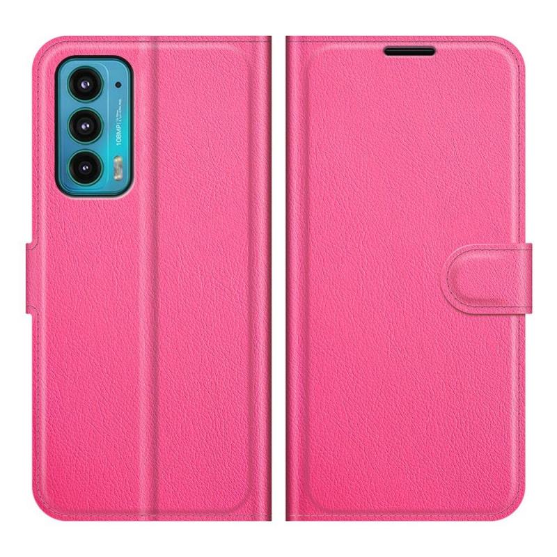 Motorola Edge 20 Læder Cover   Pung Rosa