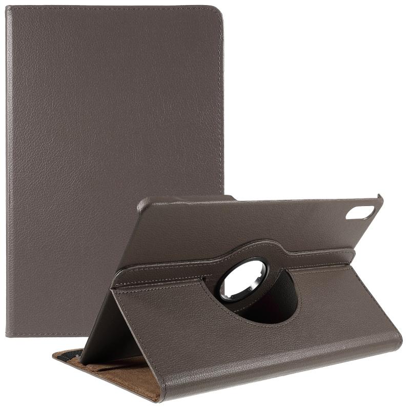 Lenovo Tab P12 Pro Læder Cover 360 Grader Roterbar Brun
