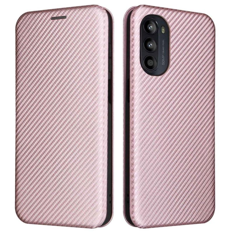 Motorola Moto G52 4g G82 5g Flip Cover Med Kortholder Børstet Design Rosa Guld