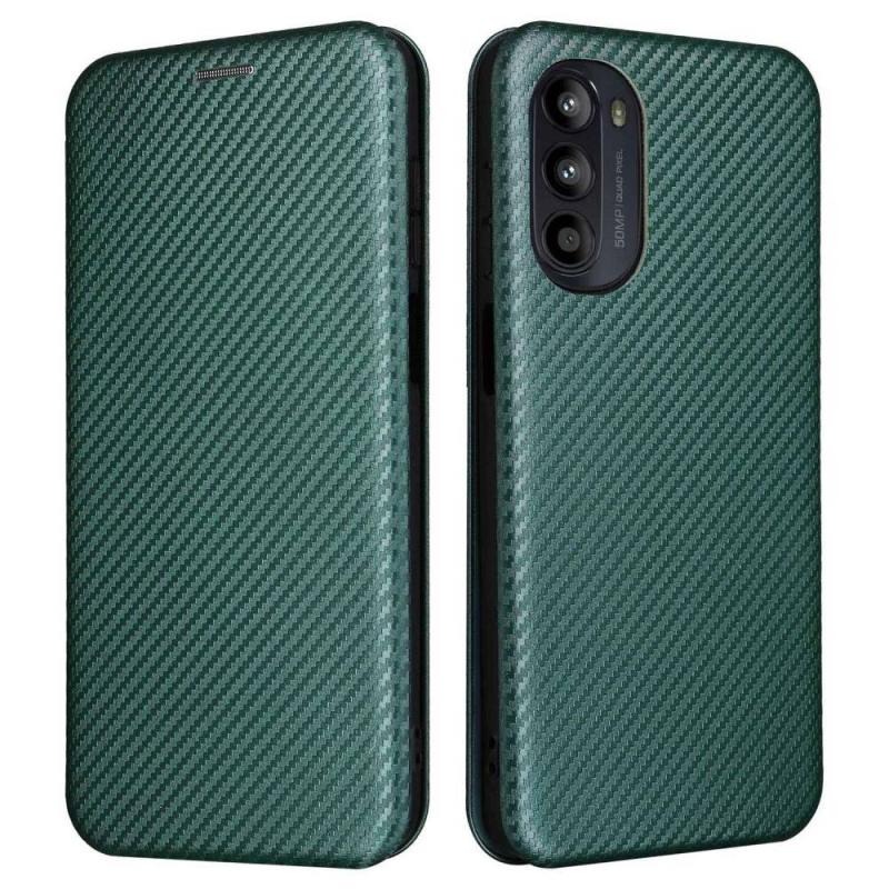Motorola Moto G52 4g G82 5g Flip Cover Med Kortholder Børstet Design Grøn