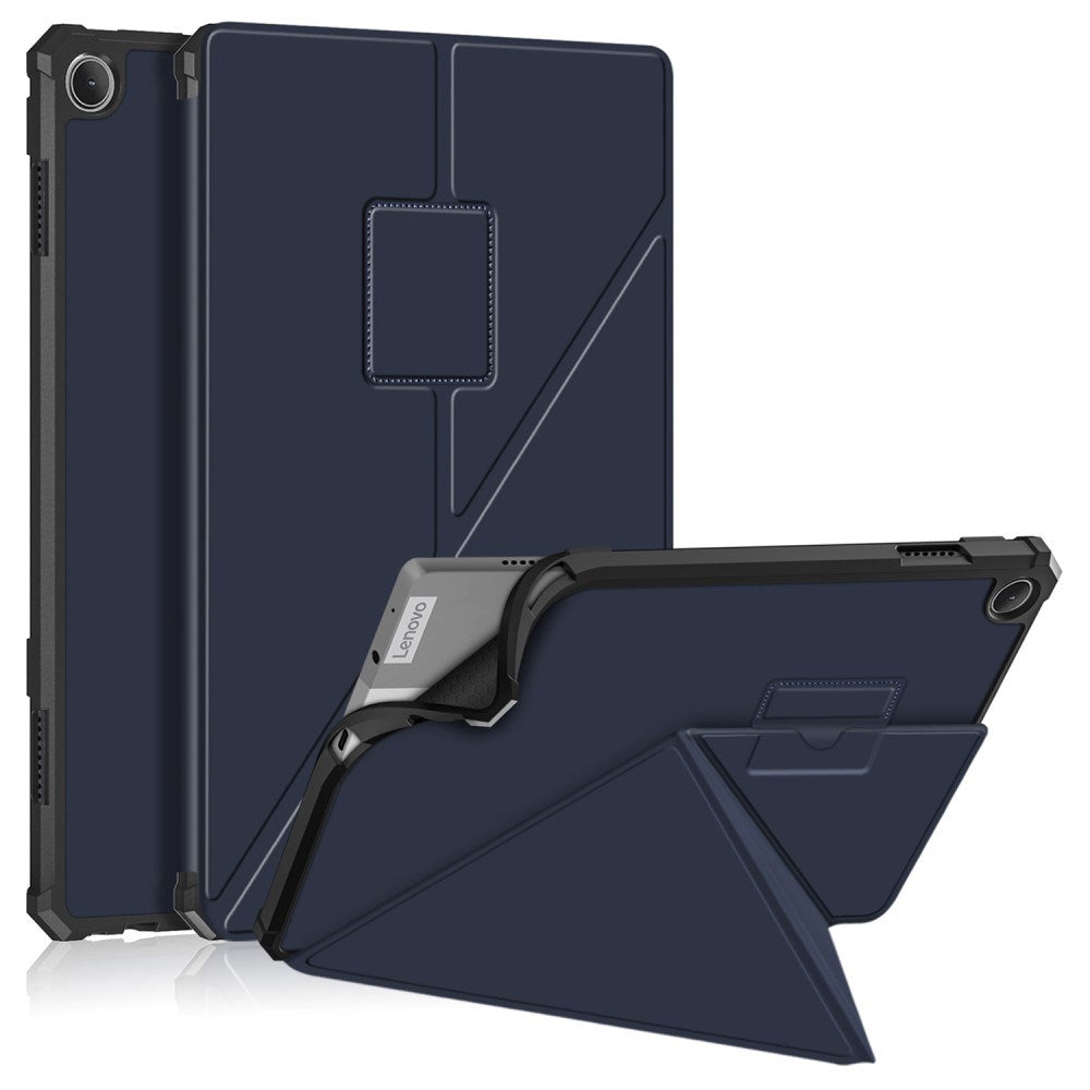 Lenovo Tab M10     Gen  10   Quot    -328f  -328x  Fleksibelt Origami Flip Cover Blå