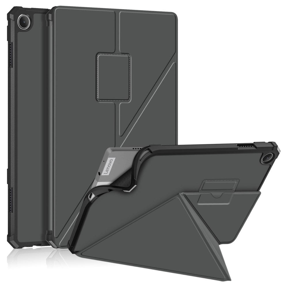 Lenovo Tab M10     Gen  10   Quot    -328f  -328x  Fleksibelt Origami Flip Cover Grå