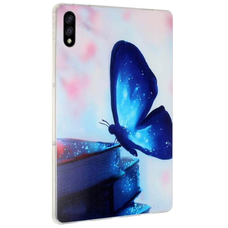 Lenovo Tab P11 Pro Bagside Cover    Motiv Blå Sommerfugl