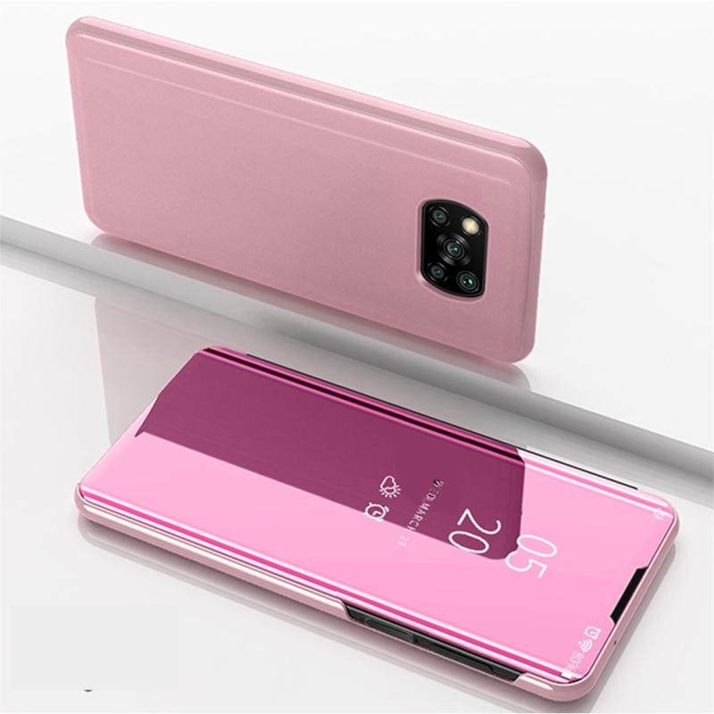 Xiaomi Poco X3 Nfc View Window Mirror Cover Rosa Guld