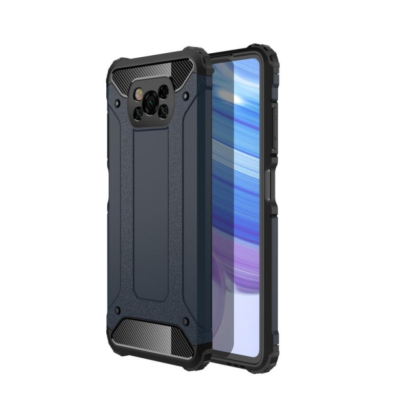 Xiaomi Poco X3 Nfc Armor Guard Hybrid Cover Mørkeblå