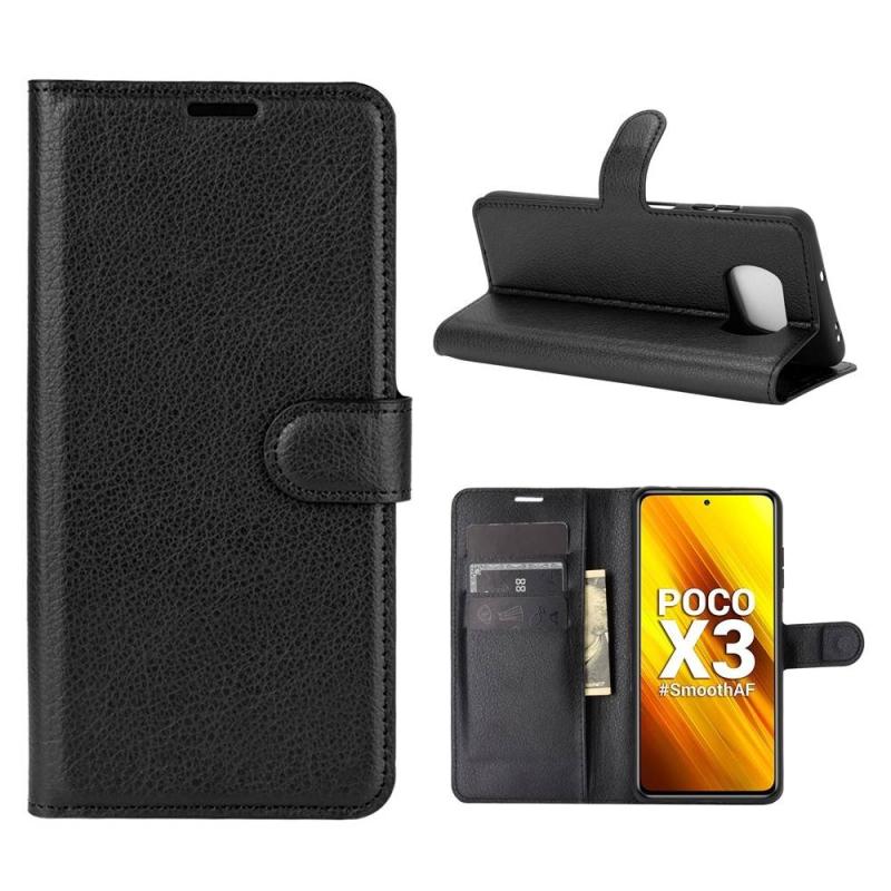 Xiaomi Poco X3 Nfc Classic Læder Cover   Pung Sort