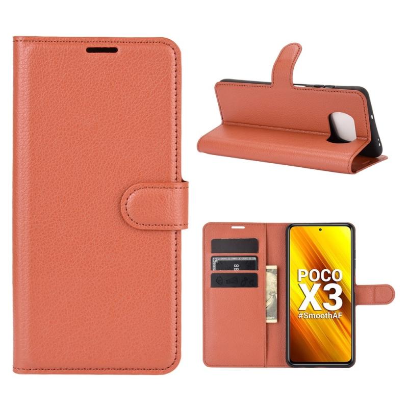 Xiaomi Poco X3 Nfc Classic Læder Cover   Pung Brun