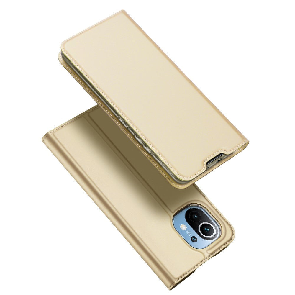 Xiaomi   11 Dux Ducis Skin Pro Series Thin Wallet Flip Cover Guld