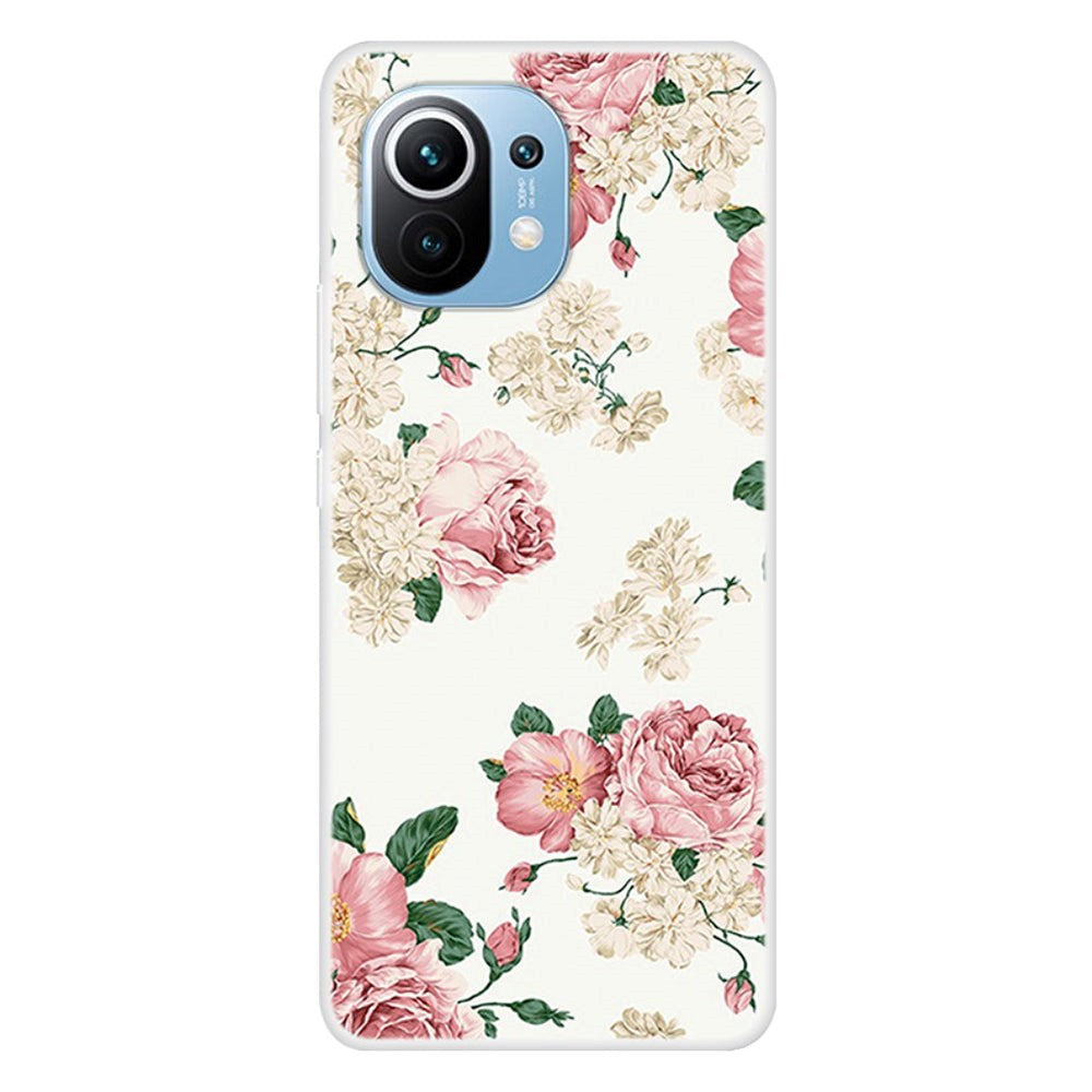 Xiaomi   11 Fleksibelt Bagside Cover Roser