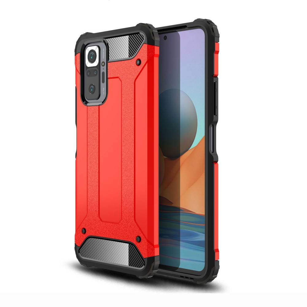 Xiaomi Redmi Note 10 Pro Armor Guard Hybrid Cover Rød