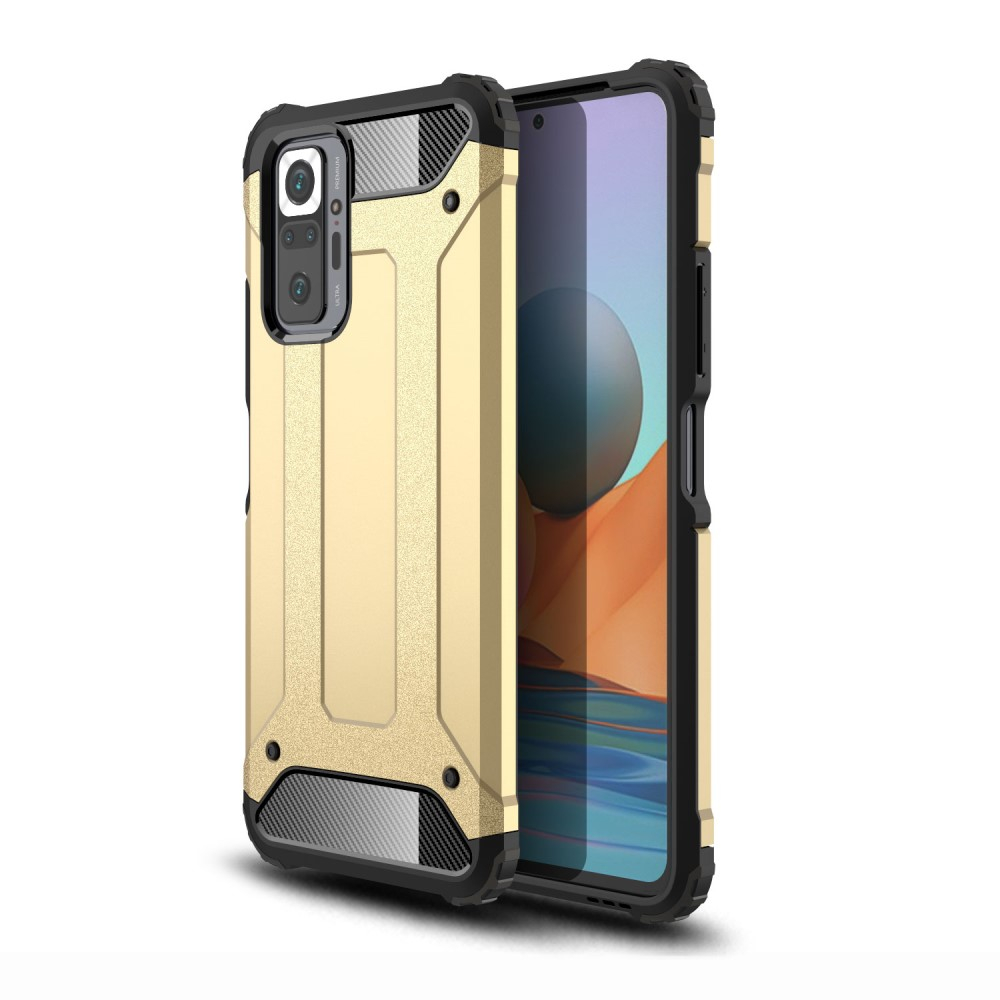 Xiaomi Redmi Note 10 Pro Armor Guard Hybrid Cover Guld