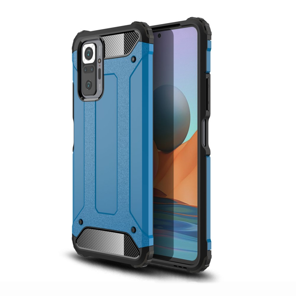 Xiaomi Redmi Note 10 Pro Armor Guard Hybrid Cover Blå