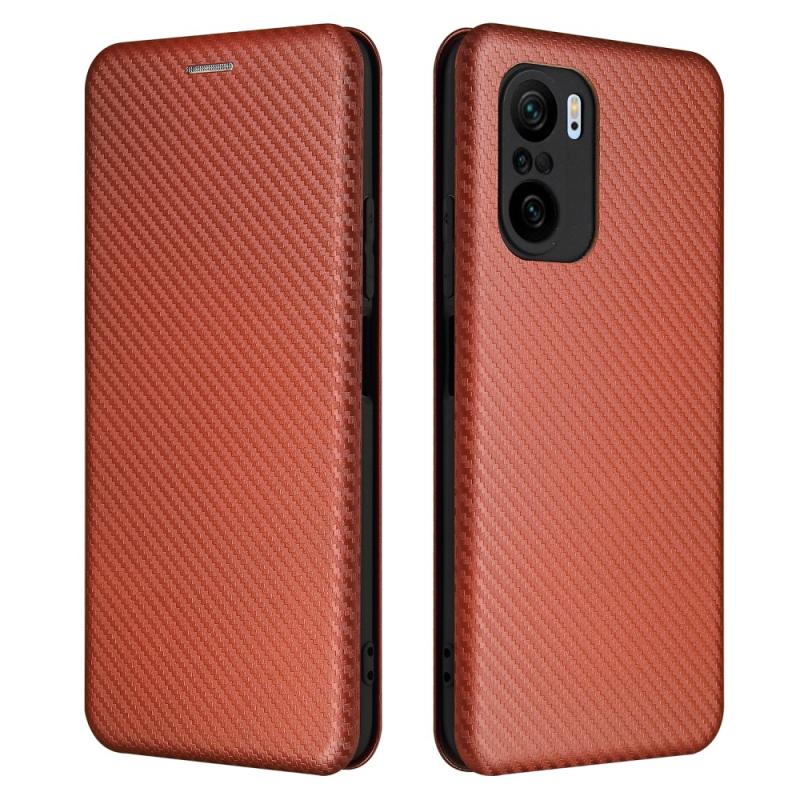 Xiaomi Redmi Mi11i   Poco F3   K40 Flip Cover Med Kortholder Børstet Design Orange