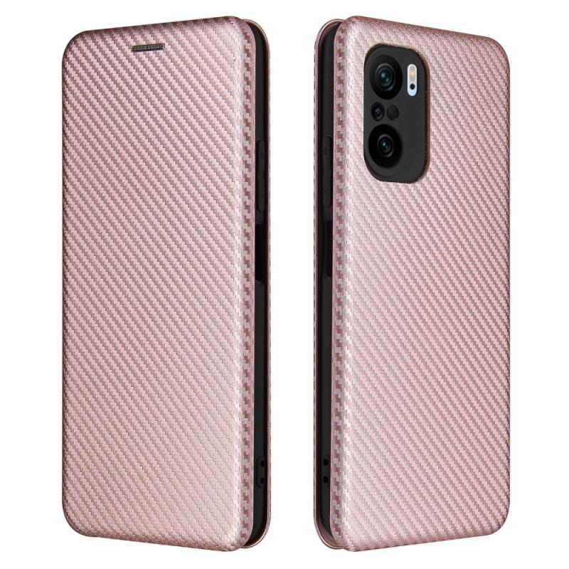 Xiaomi Redmi Mi11i   Poco F3   K40 Flip Cover Med Kortholder Børstet Design Rosa Guld
