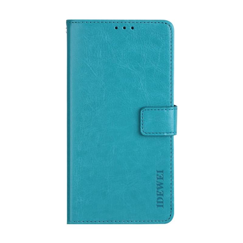 Xiaomi Redmi Note 10 4g Idewei Læder Cover   Pung Blå