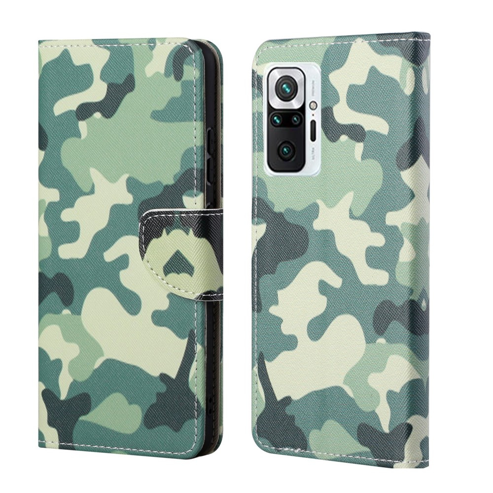 Xiaomi Redmi Note 10 Pro   Note 10 Pro Max Læder Cover   Pung Mønstret Design Kamouflage