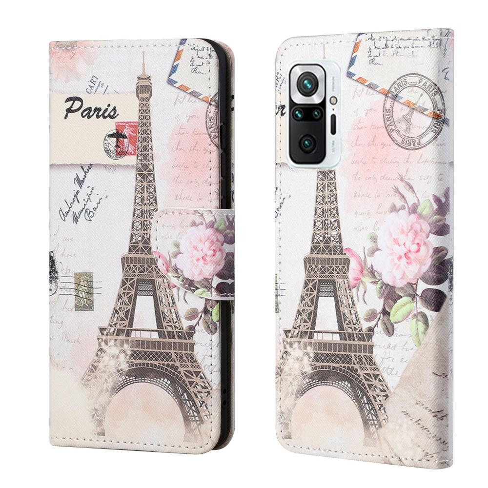 Xiaomi Redmi Note 10 Pro   Note 10 Pro Max Læder Cover   Pung Mønstret Design Tårn