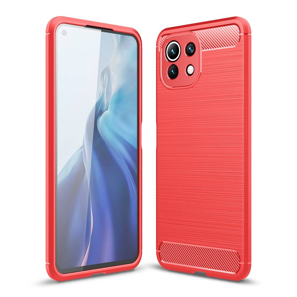 Xiaomi Redmi Note 10 5g Gummi Cover Børstet Design Rød