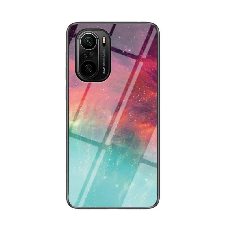Xiaomi Redmi Mi11i   Poco F3   K40 Hybrid Cover    Bagside   Hærdet Glas Farverig Himmel
