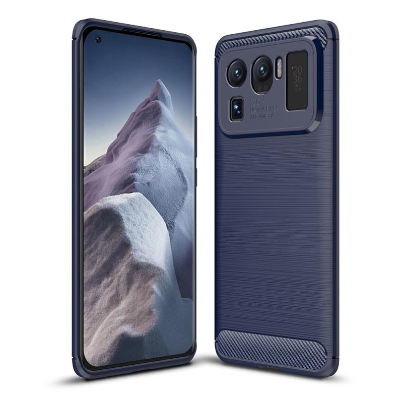 Xiaomi   11 Ultra Gummi Cover Børstet Design Blå