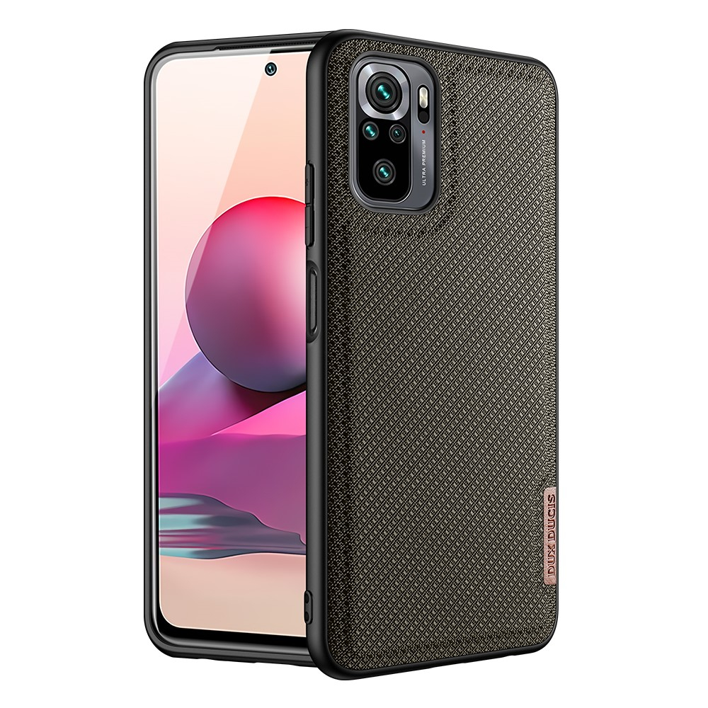 Xiaomi Redmi Note 10 10s Dux Ducis Fino Hybrid Cover Tekstil Design Grøn
