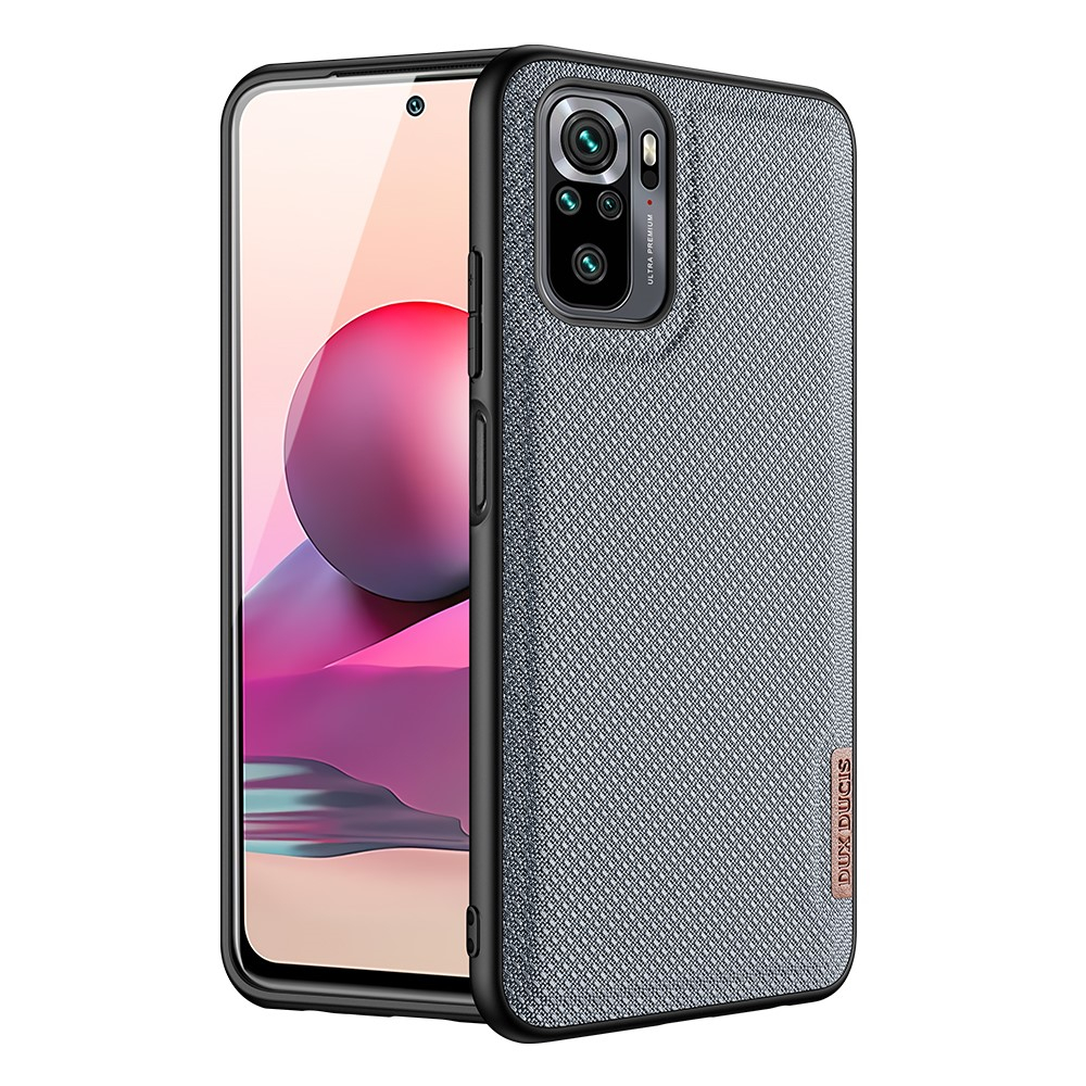 Xiaomi Redmi Note 10 10s Dux Ducis Fino Hybrid Cover Tekstil Design Blå