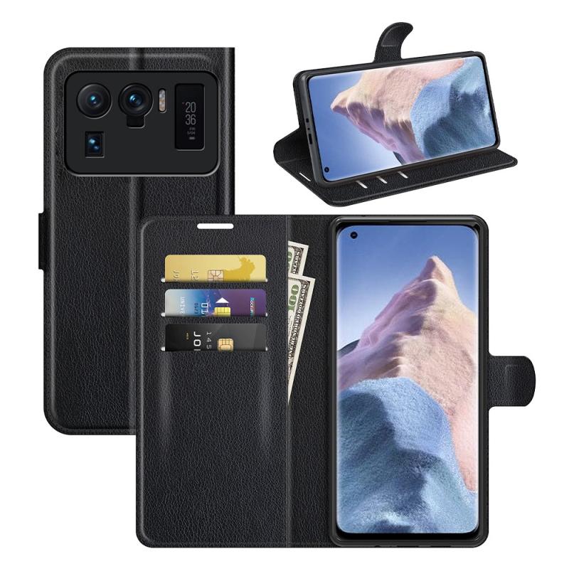 Xiaomi   11 Ultra Læder Cover   Pung Sort