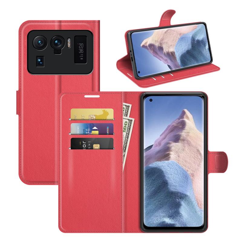 Xiaomi   11 Ultra Læder Cover   Pung Rød