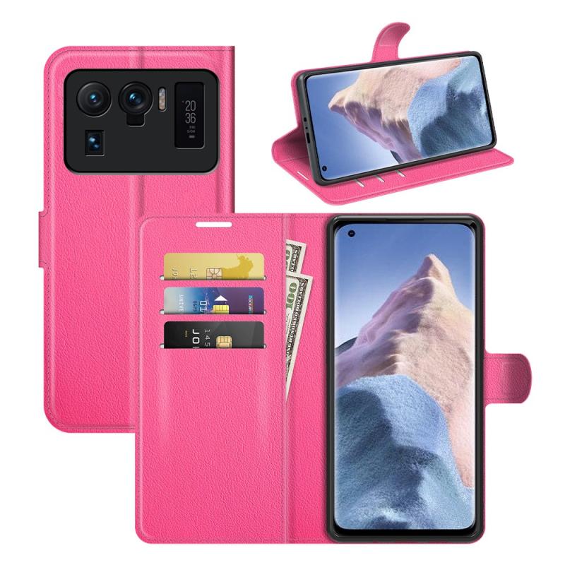 Xiaomi   11 Ultra Læder Cover   Pung Rosa