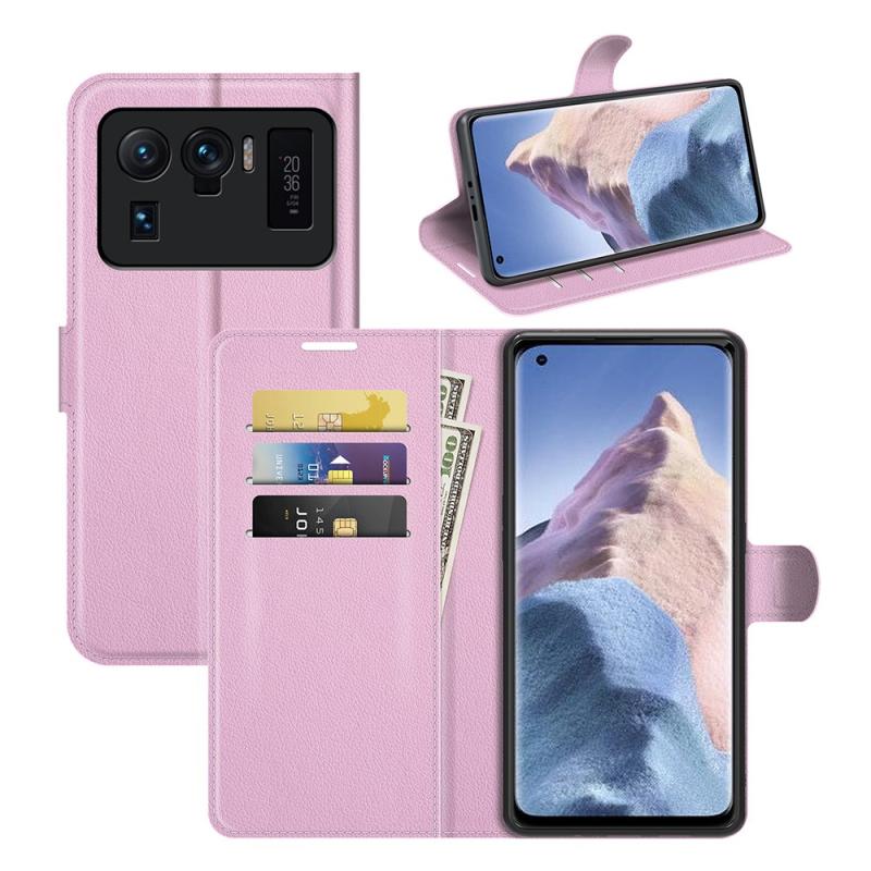 Xiaomi   11 Ultra Læder Cover   Pung Pink