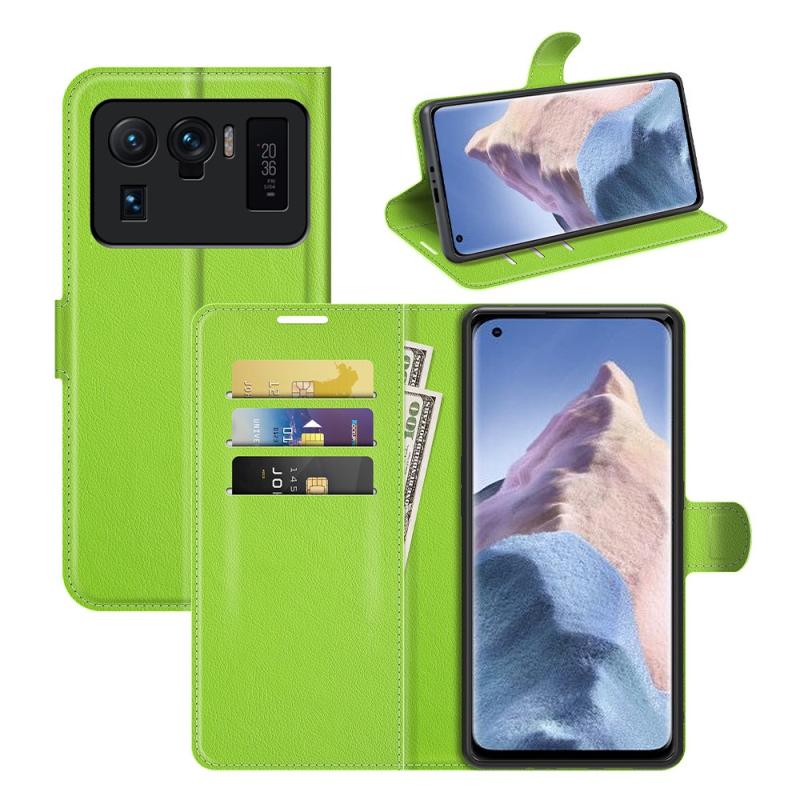 Xiaomi   11 Ultra Læder Cover   Pung Grøn