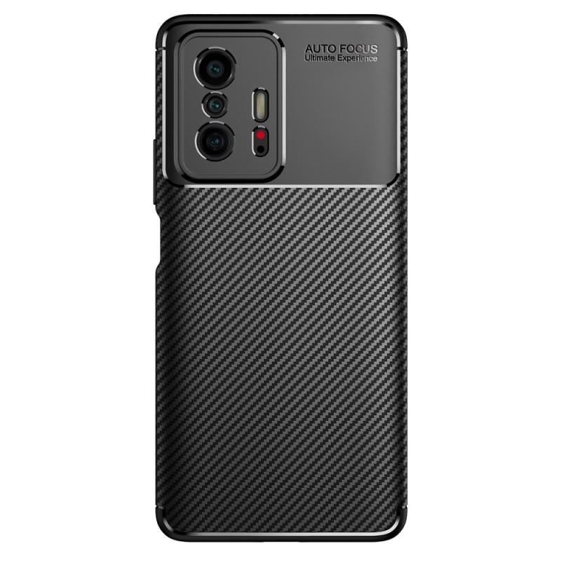 Xiaomi 11t 11t Pro Gummi Cover Børstet Design Sort