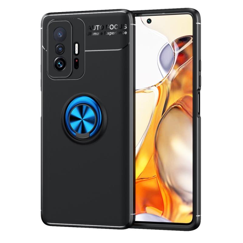 Xiaomi 11t 11t Pro Gummi Cover Med Kickstand Sort Blå