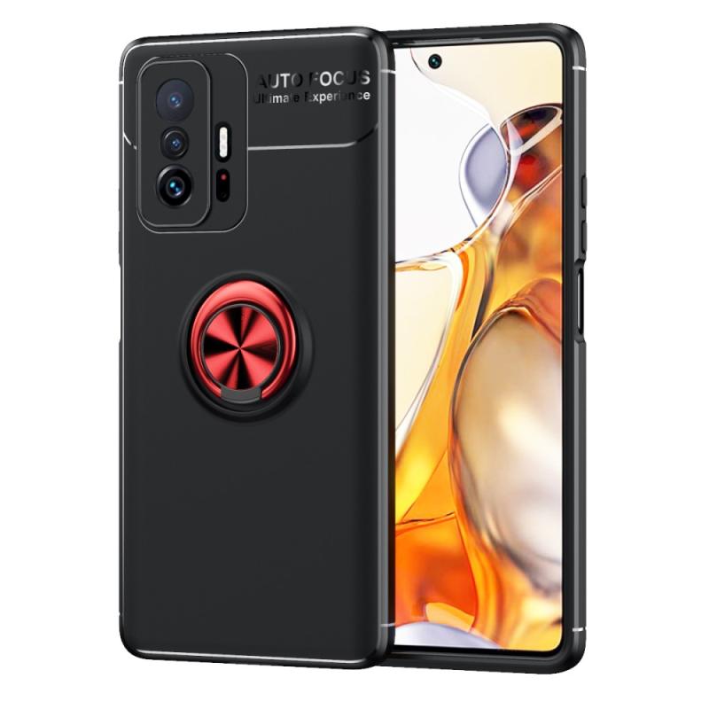 Xiaomi 11t 11t Pro Gummi Cover Med Kickstand Sort Rød