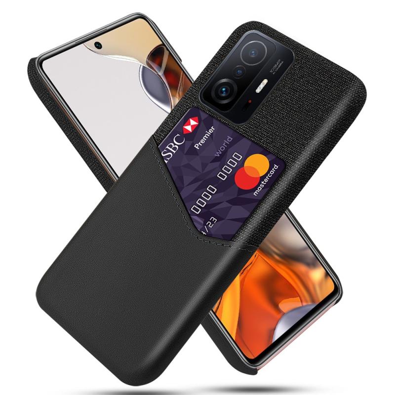Xiaomi 11t 11t Pro Ksq Læder Hard Cover Med Kortholder Sort