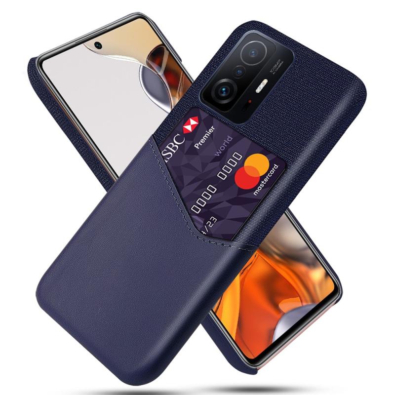 Xiaomi 11t 11t Pro Ksq Læder Hard Cover Med Kortholder Blå