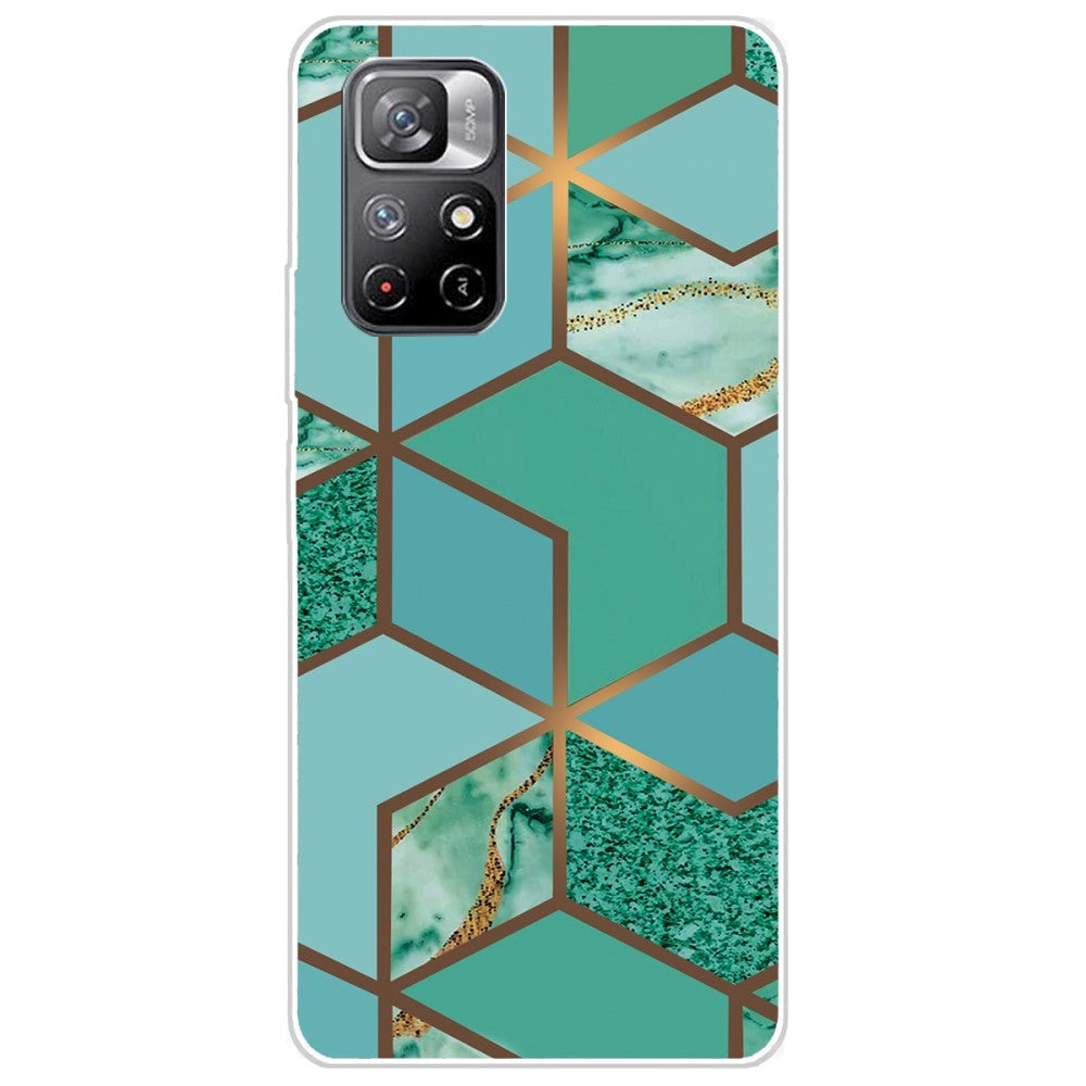Xiaomi Redmi Note 11 Pro   11 Pro   Plus  Fleksibelt Tpu Plastik Bagside Cover Marmor Grøn