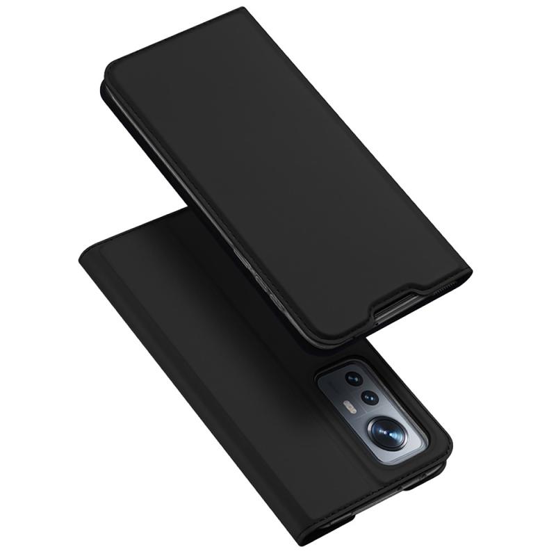 Xiaomi 12   12x Dux Ducis Skin Pro Læder Cover Sort